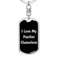 Love My Panther Chameleon v2 - Luxury Dog Tag Keychain