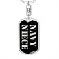 Navy Niece v2 - Luxury Dog Tag Keychain