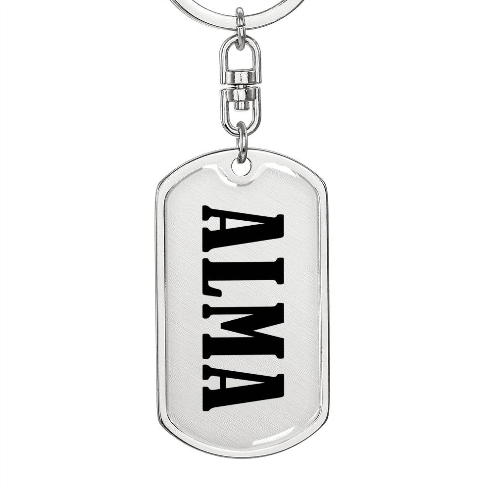 Alma v01 - Luxury Dog Tag Keychain
