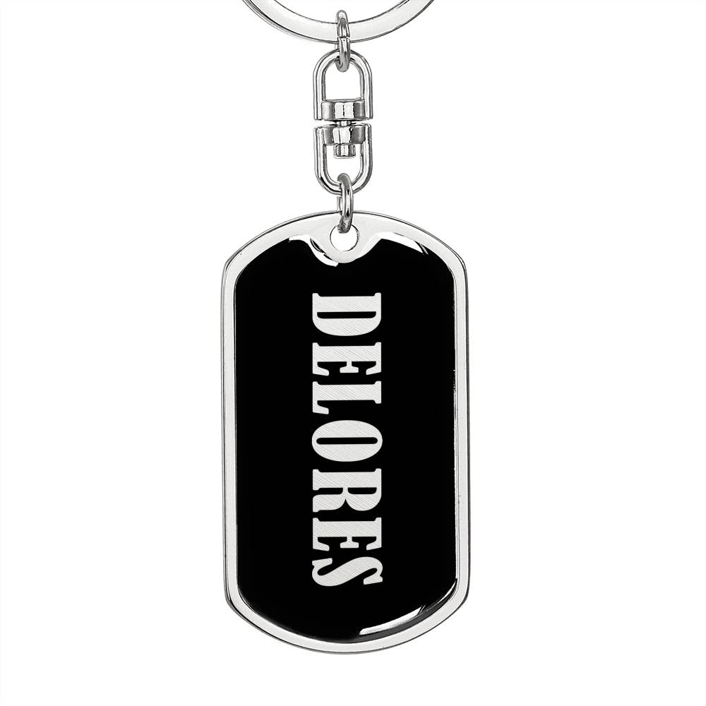 Delores v02 - Luxury Dog Tag Keychain