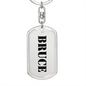 Bruce - Luxury Dog Tag Keychain