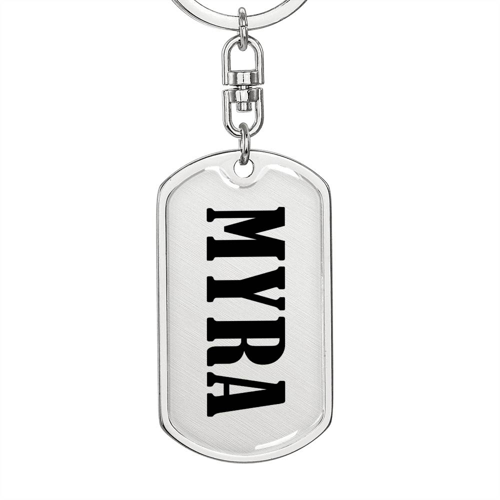 Myra v01 - Luxury Dog Tag Keychain