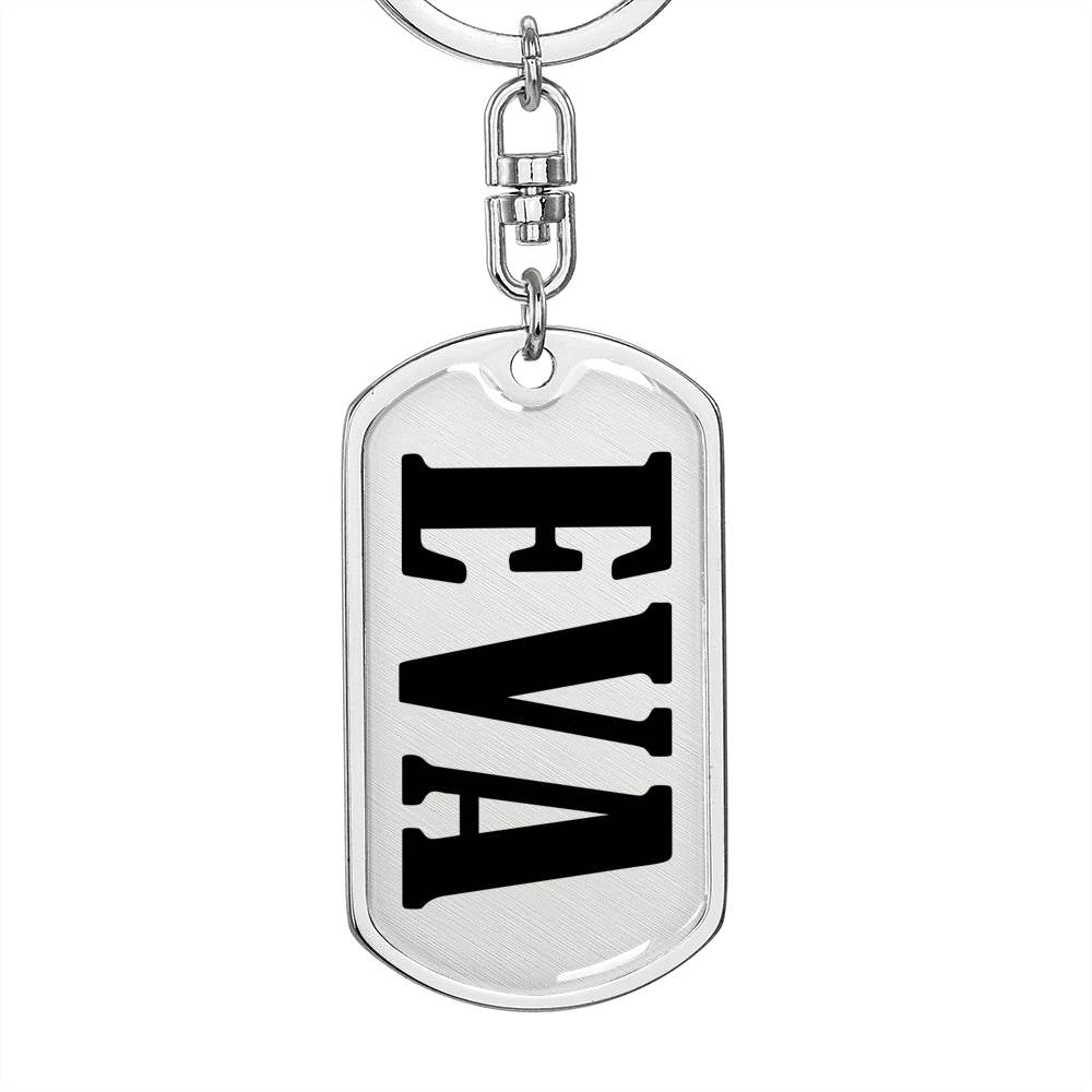 Eva v01 - Luxury Dog Tag Keychain