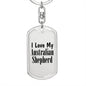 Love My Australian Shepherd - Luxury Dog Tag Keychain