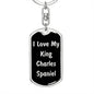 Love My King Charles Spaniel v5 - Luxury Dog Tag Keychain