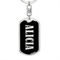 Alicia v02 - Luxury Dog Tag Keychain