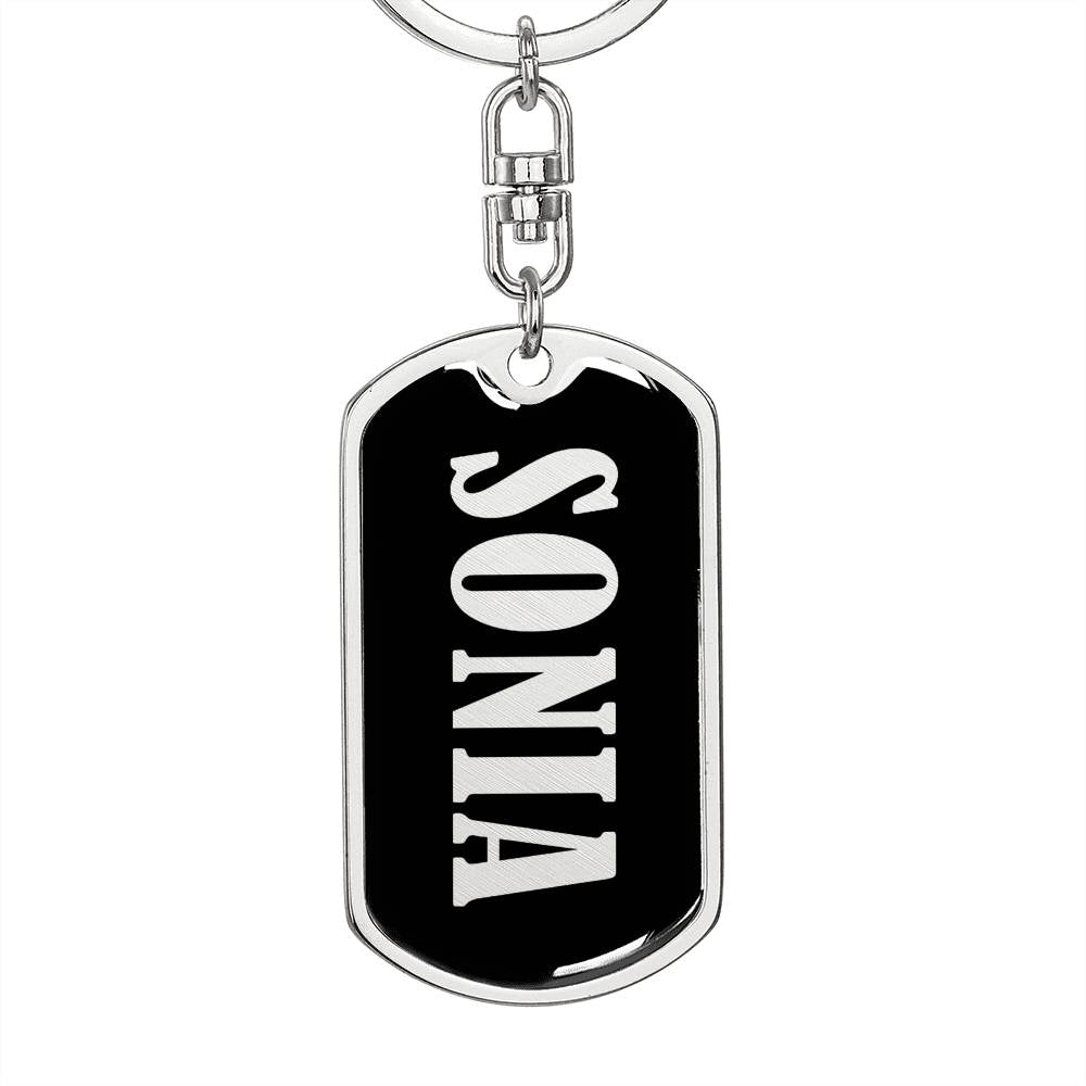 Sonia v02 - Luxury Dog Tag Keychain