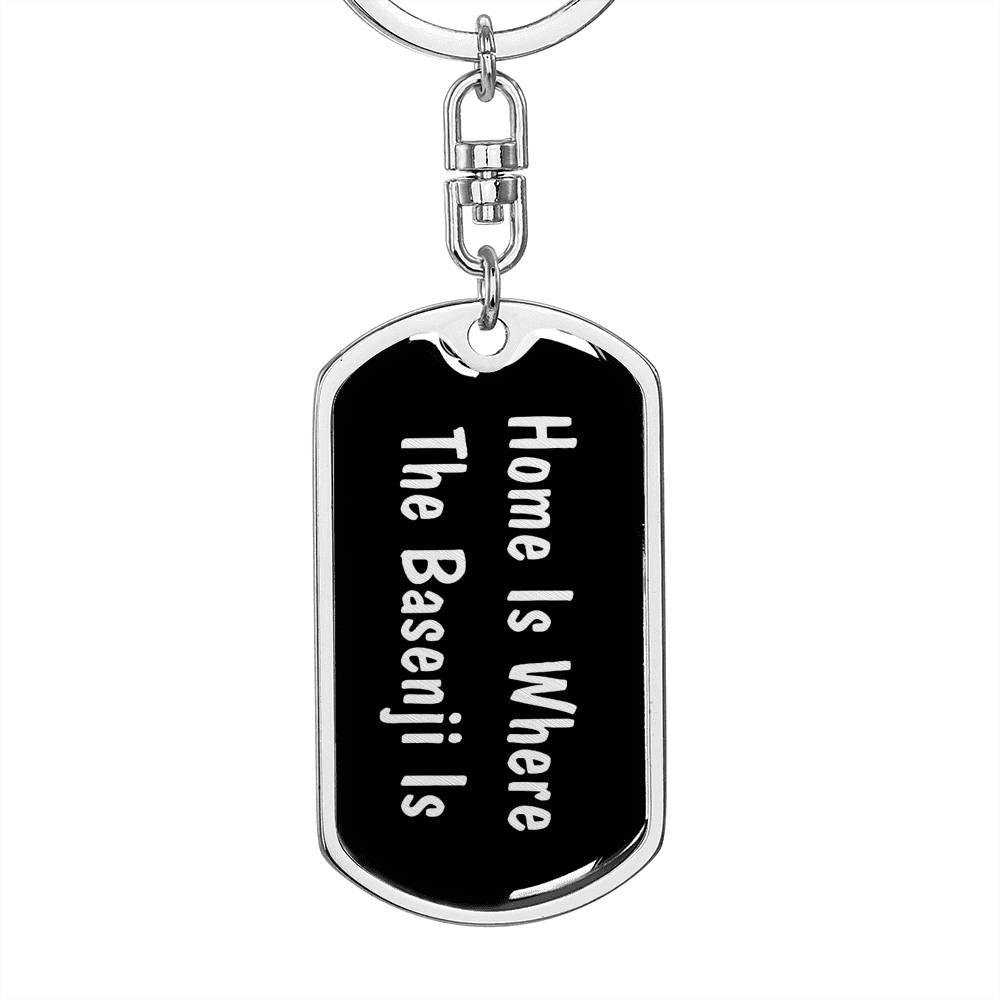 Basenji's Home v2 - Luxury Dog Tag Keychain