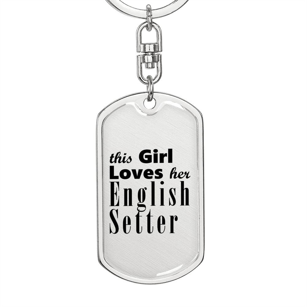 English Setter - Luxury Dog Tag Keychain