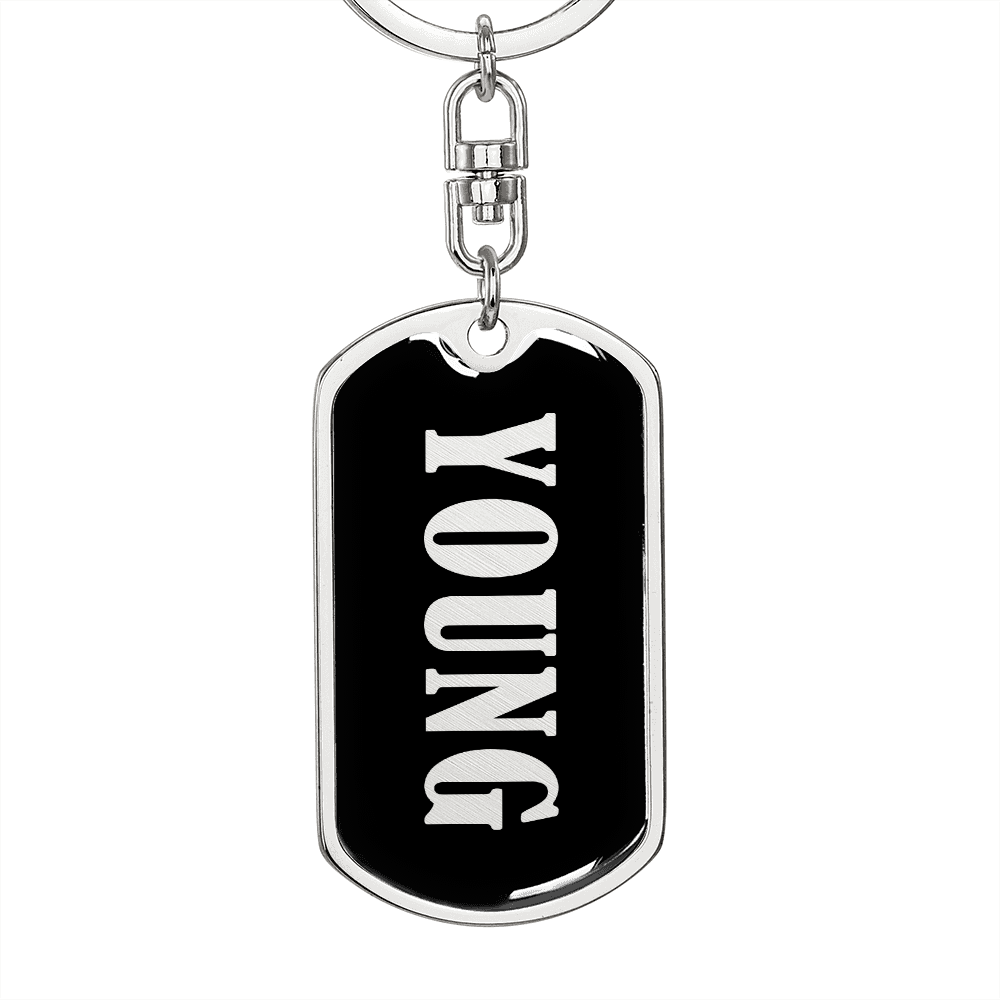 Young v02 - Luxury Dog Tag Keychain