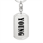 Young v01 - Luxury Dog Tag Keychain