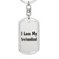 Love My Newfoundland - Luxury Dog Tag Keychain