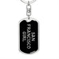 San Francisco Girl v5 - Luxury Dog Tag Keychain
