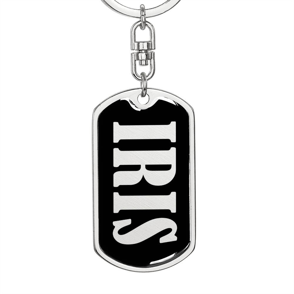 Iris v02 - Luxury Dog Tag Keychain