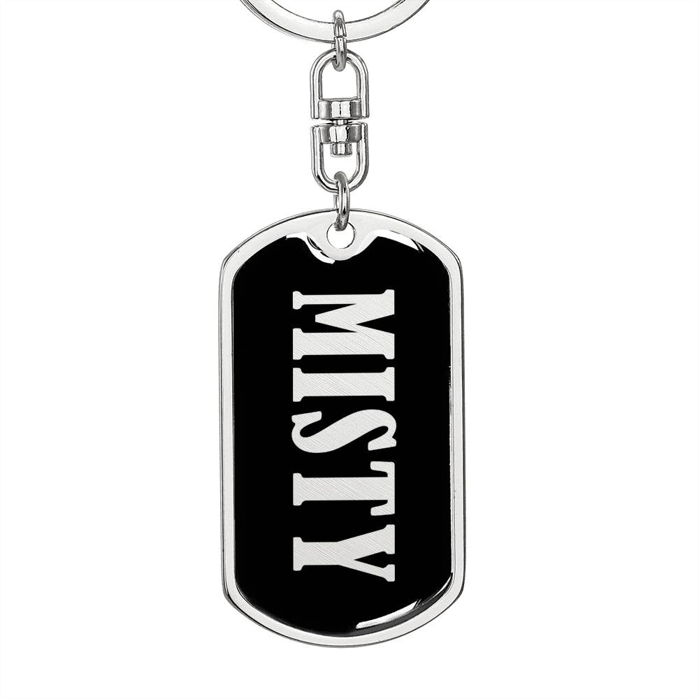 Misty v02 - Luxury Dog Tag Keychain