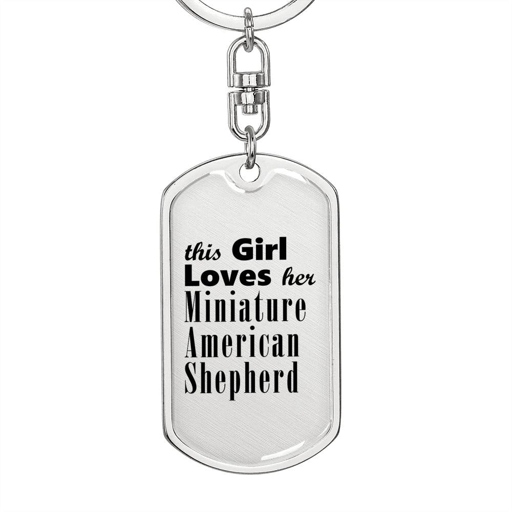 Miniature American Shepherd - Luxury Dog Tag Keychain