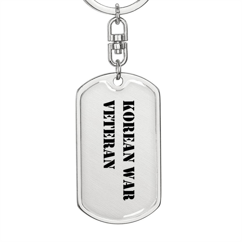 Korean War Veteran - Luxury Dog Tag Keychain