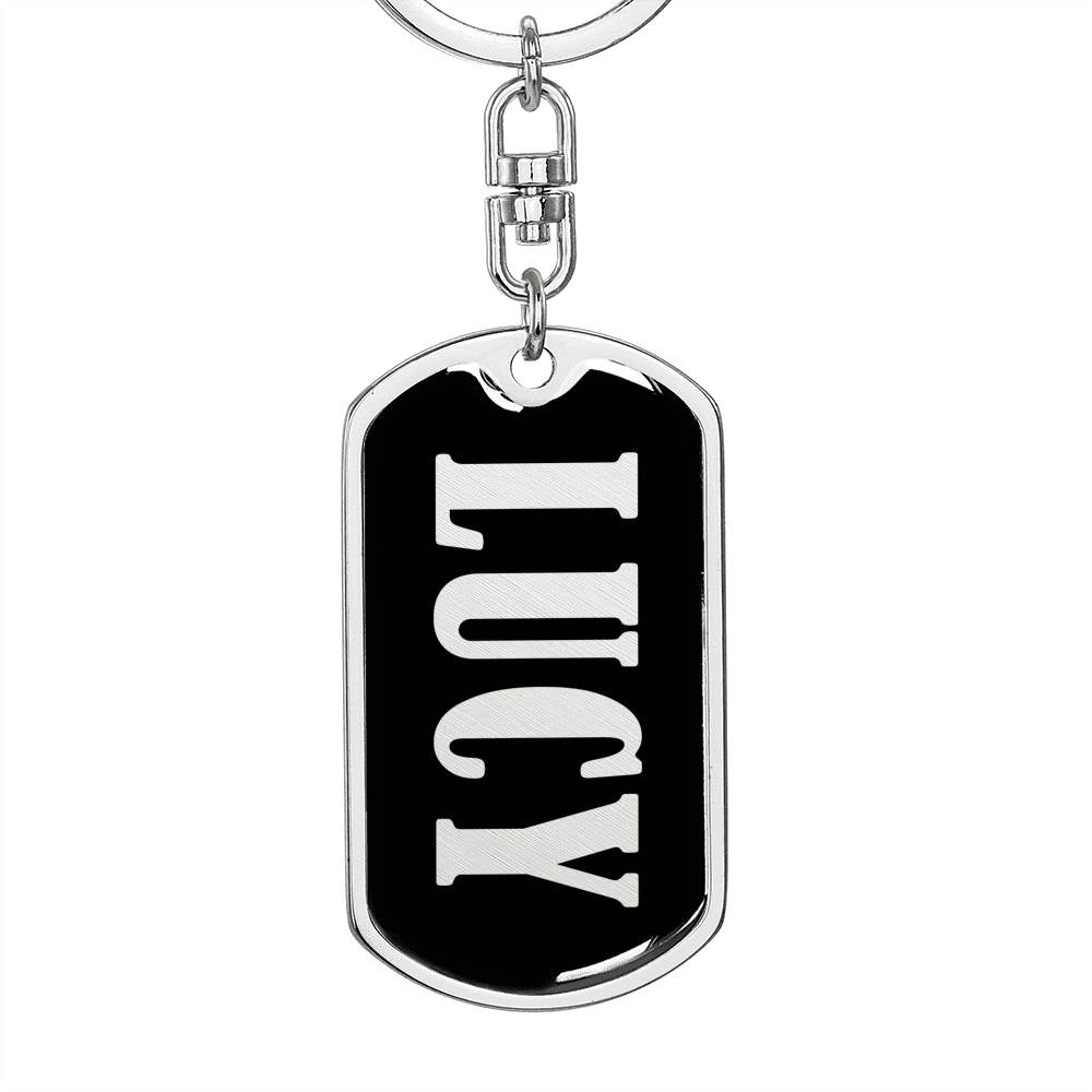 Lucy v02 - Luxury Dog Tag Keychain