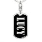 Lucy v02 - Luxury Dog Tag Keychain