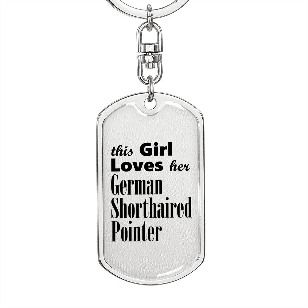 German Shorthaired Pointer - Luxury Dog Tag Keychain