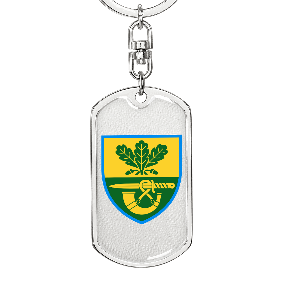 61st Jager Infantry Brigade (Ukraine) - Luxury Dog Tag Keychain