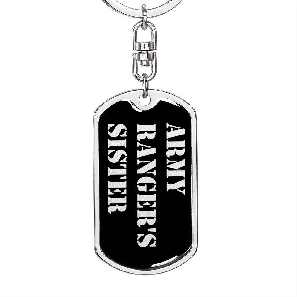 Army Ranger's Sister v2 - Luxury Dog Tag Keychain