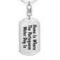 Portuguese Water Dog's Home - Luxury Dog Tag Keychain