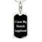 Love My Finnish Lapphund v5 - Luxury Dog Tag Keychain