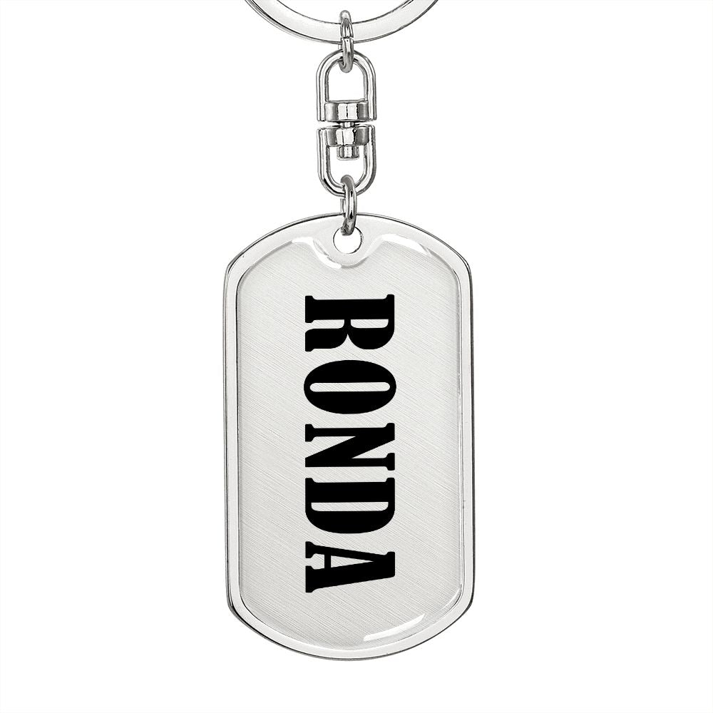 Ronda v01 - Luxury Dog Tag Keychain
