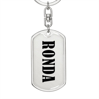 Ronda v01 - Luxury Dog Tag Keychain