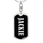 Jackie v02 - Luxury Dog Tag Keychain