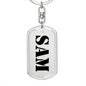Sam - Luxury Dog Tag Keychain