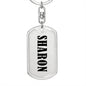 Sharon v01 - Luxury Dog Tag Keychain