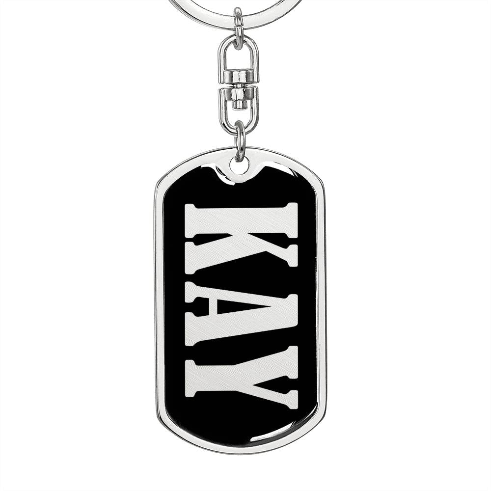 Kay v02 - Luxury Dog Tag Keychain