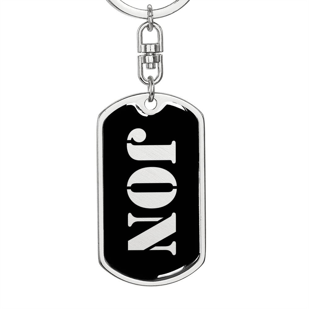 Jon v3 - Luxury Dog Tag Keychain