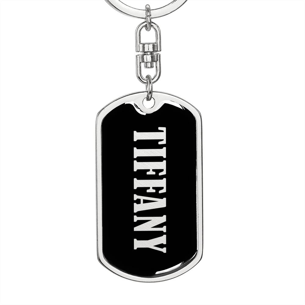 Tiffany v02 - Luxury Dog Tag Keychain