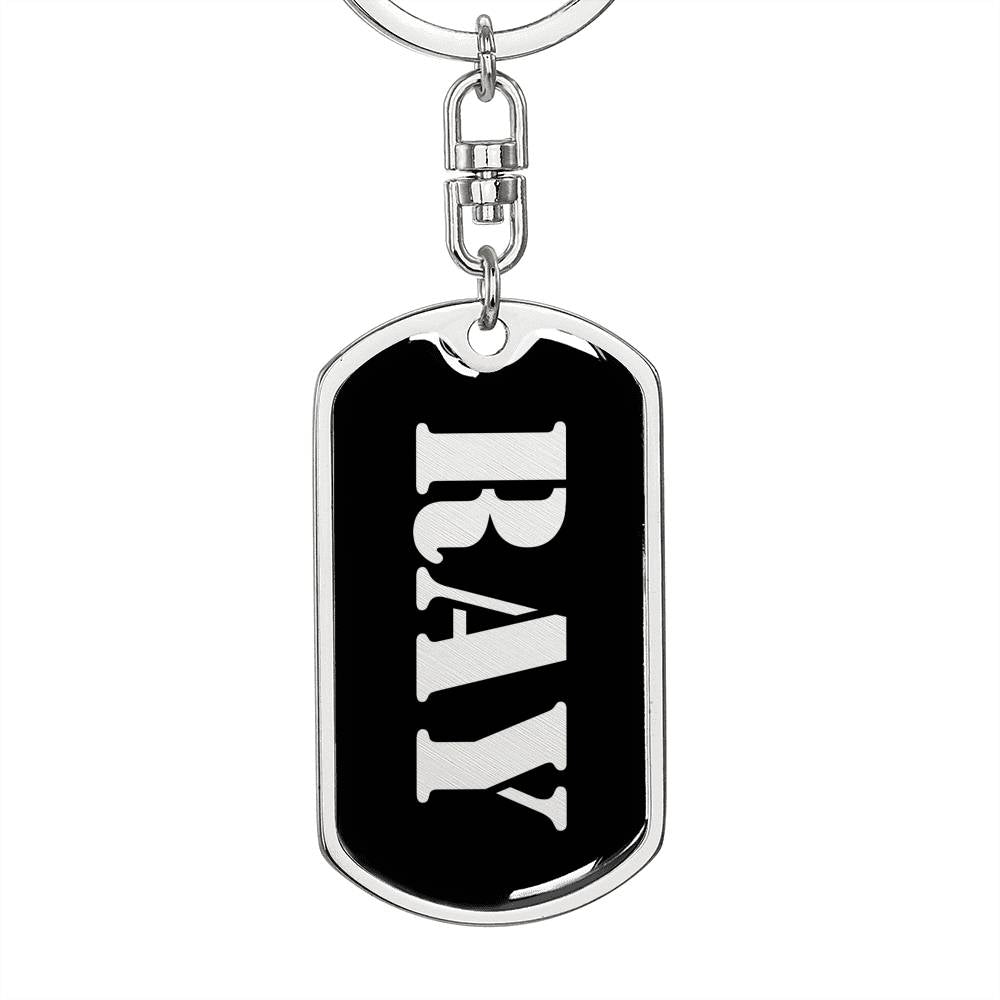 Ray v3 - Luxury Dog Tag Keychain