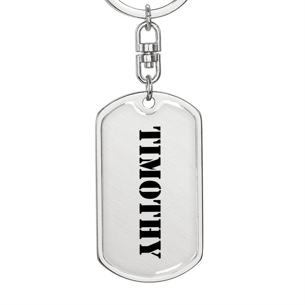 Timothy - Luxury Dog Tag Keychain