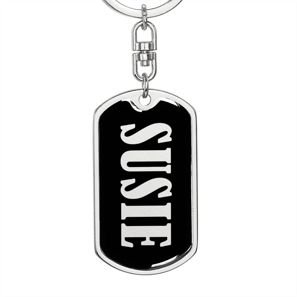 Susie v02 - Luxury Dog Tag Keychain