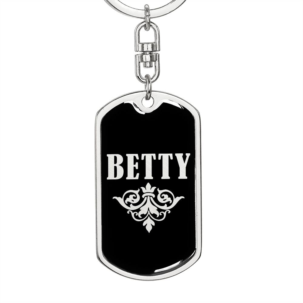 Betty v02a - Luxury Dog Tag Keychain