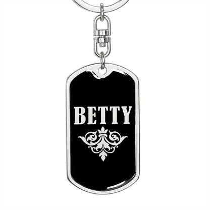 Betty v02a - Luxury Dog Tag Keychain