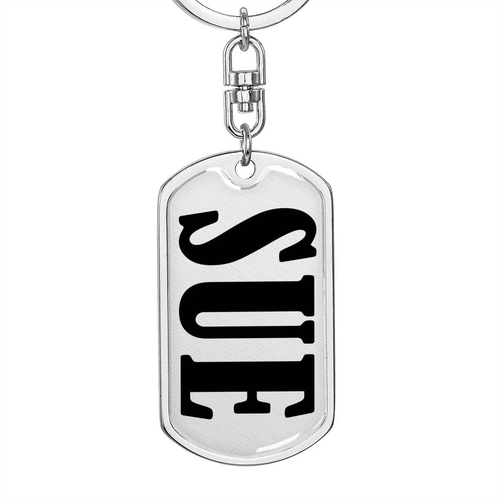 Sue v01 - Luxury Dog Tag Keychain