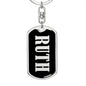 Ruth v02 - Luxury Dog Tag Keychain