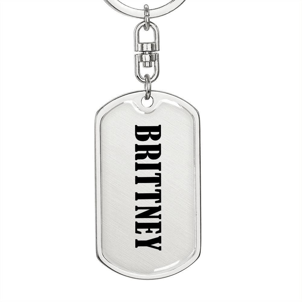 Brittney v01 - Luxury Dog Tag Keychain