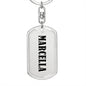 Marcella v01 - Luxury Dog Tag Keychain