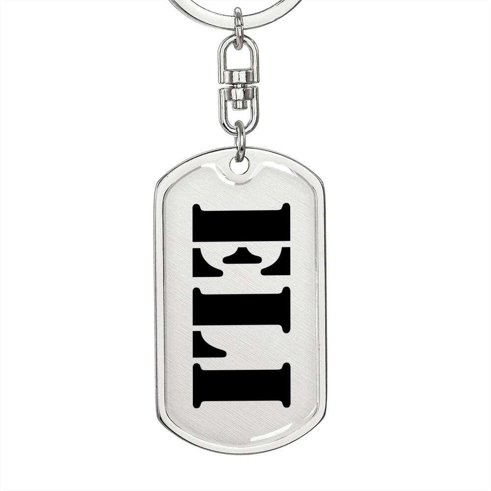 Eli - Luxury Dog Tag Keychain