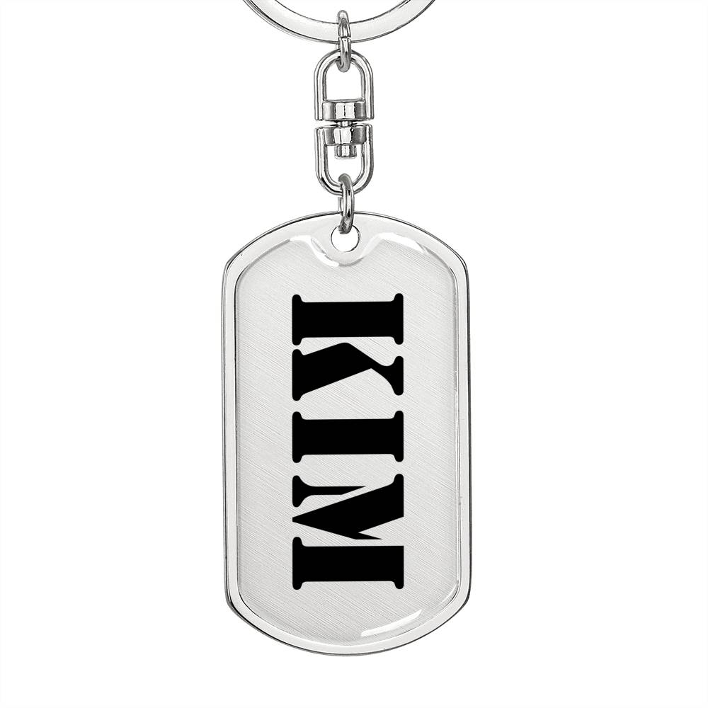 Kim - Luxury Dog Tag Keychain