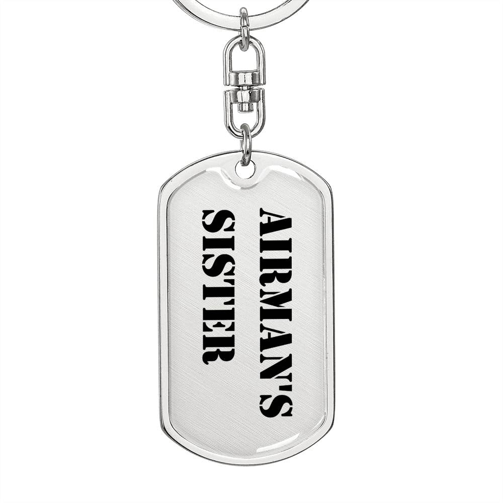 Airman's Sister - Luxury Dog Tag Keychain