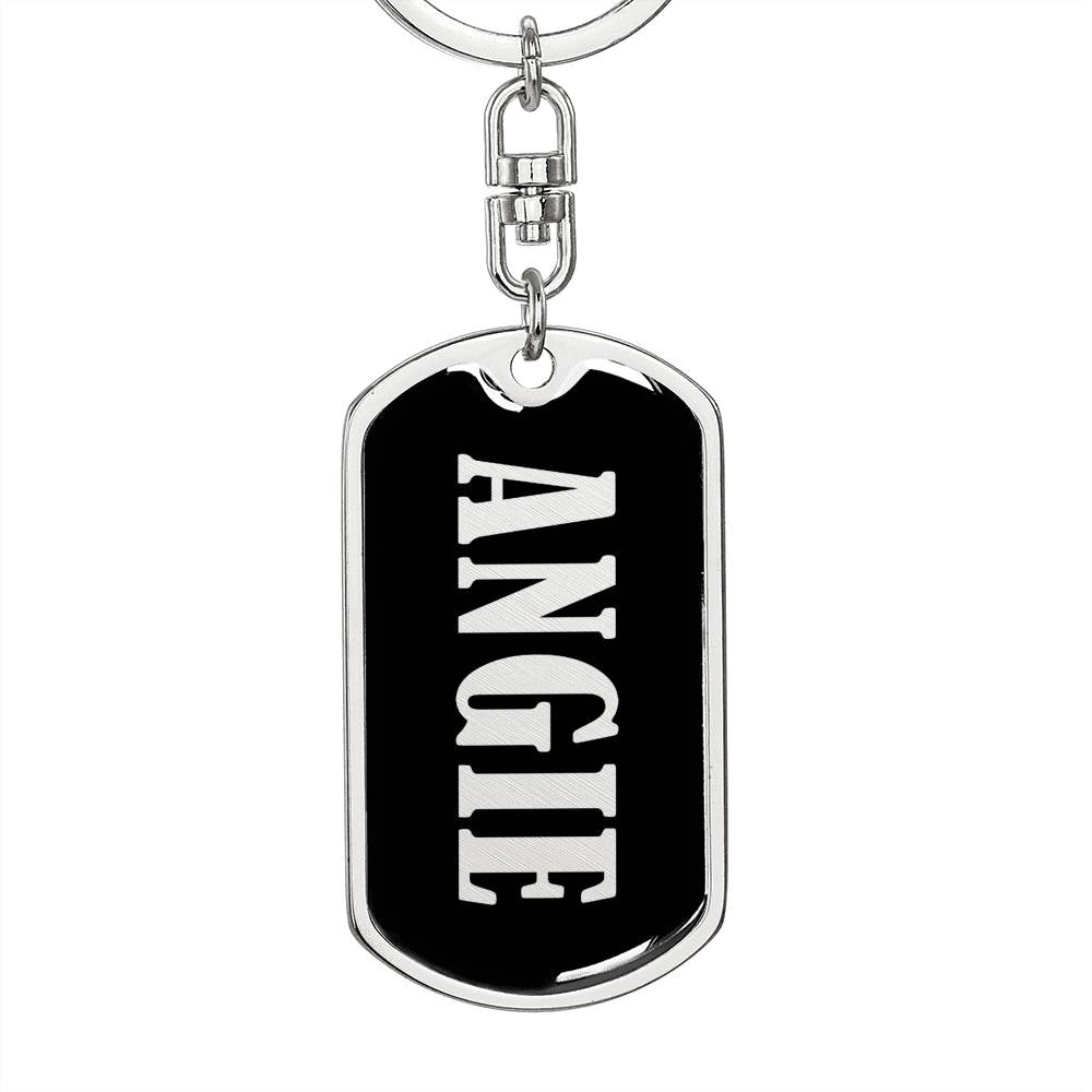 Angie v02 - Luxury Dog Tag Keychain