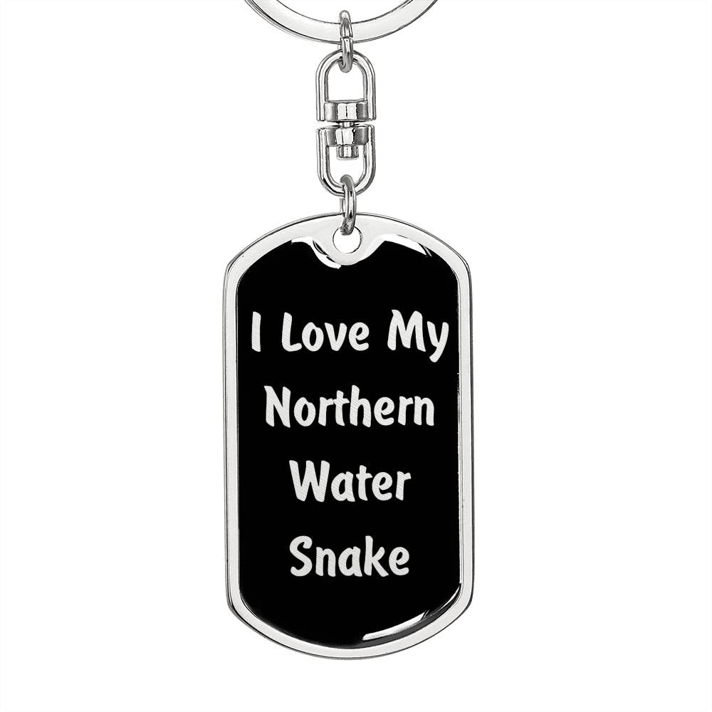 Love My Northern Water Snake v2 - Luxury Dog Tag Keychain